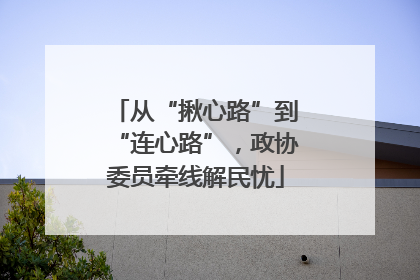 从“揪心路”到“连心路”，政协委员牵线解民忧