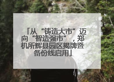 从“铸造大市”迈向“智造强市”，郑机所辉县园区揭牌暨备份线启用