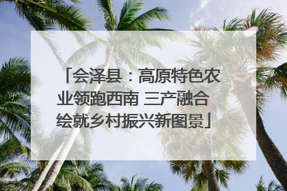 会泽县：高原特色农业领跑西南 三产融合绘就乡村振兴新图景