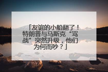 友谊的小船翻了！特朗普与马斯克“骂战”突然升级，他们为何而吵？