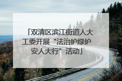 双清区滨江街道人大工委开展“法治护绿护安人大行”活动