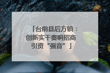 台前县后方镇：创新实干奏响招商引资“强音”