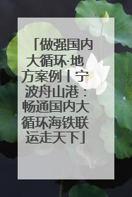 做强国内大循环·地方案例丨宁波舟山港：畅通国内大循环海铁联运走天下