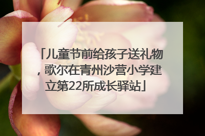 儿童节前给孩子送礼物，歌尔在青州沙营小学建立第22所成长驿站