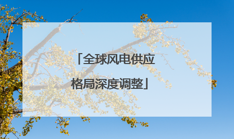 全球风电供应格局深度调整