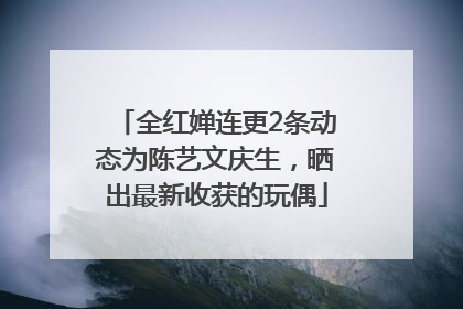 全红婵连更2条动态为陈艺文庆生，晒出最新收获的玩偶