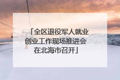全区退役军人就业创业工作现场推进会在北海市召开