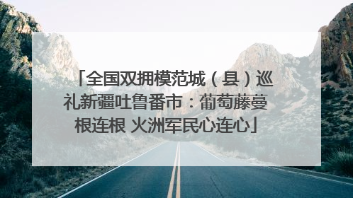 全国双拥模范城（县）巡礼新疆吐鲁番市：葡萄藤蔓根连根 火洲军民心连心