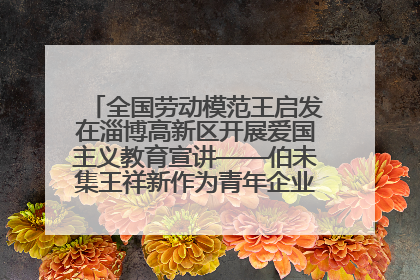 全国劳动模范王启发在淄博高新区开展爱国主义教育宣讲——伯未集王祥新作为青年企业家代表作主题演讲