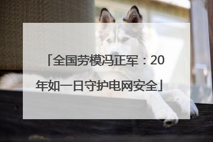全国劳模冯正军：20年如一日守护电网安全