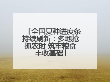 全国夏种进度条持续刷新：多地抢抓农时 筑牢粮食丰收基础
