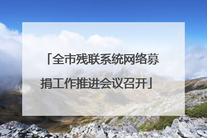 全市残联系统网络募捐工作推进会议召开