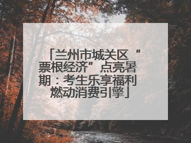 兰州市城关区“票根经济”点亮暑期：考生乐享福利 燃动消费引擎