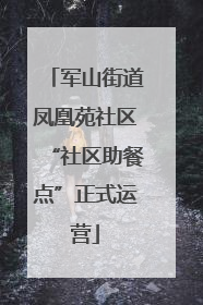 军山街道凤凰苑社区“社区助餐点”正式运营