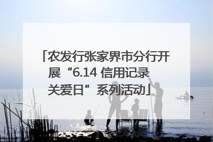 农发行张家界市分行开展“6.14 信用记录关爱日”系列活动