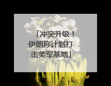 冲突升级！伊朗称计划打击美军基地