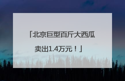 北京巨型百斤大西瓜卖出1.4万元！