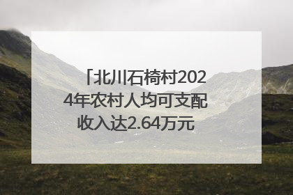 北川石椅村2024年农村人均可支配收入达2.64万元｜新闻发布最前线