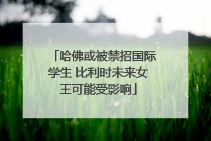 哈佛或被禁招国际学生 比利时未来女王可能受影响