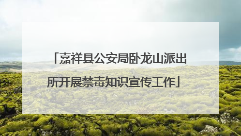 嘉祥县公安局卧龙山派出所开展禁毒知识宣传工作