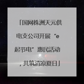 国网株洲天元供电支公司开展“e起节电”惠民活动，共筑清凉夏日