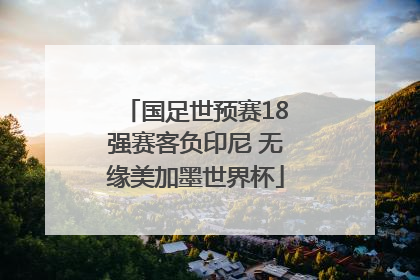 国足世预赛18强赛客负印尼 无缘美加墨世界杯