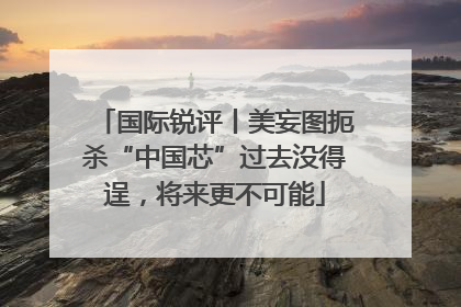 国际锐评丨美妄图扼杀“中国芯”过去没得逞，将来更不可能