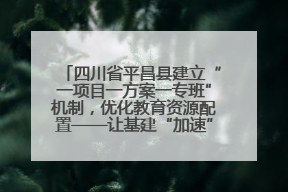 四川省平昌县建立“一项目一方案一专班”机制，优化教育资源配置——让基建“加速”，为成长“铺路”