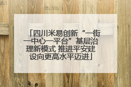 四川米易创新“一街一中心一平台”基层治理新模式 推进平安建设向更高水平迈进