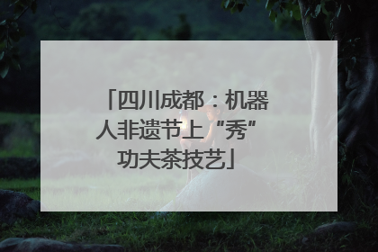 四川成都：机器人非遗节上“秀”功夫茶技艺