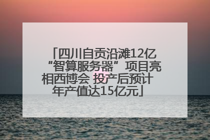 四川自贡沿滩12亿“智算服务器”项目亮相西博会 投产后预计年产值达15亿元