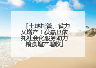 土地托管、省力又增产！获嘉县依托社会化服务助力粮食增产增收