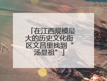 在江西规模最大的历史文化街区文昌里找到“汤显祖”