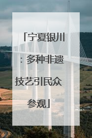 宁夏银川：多种非遗技艺引民众参观