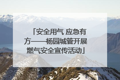 安全用气 应急有方——杨园城管开展燃气安全宣传活动
