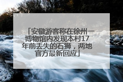 安徽游客称在徐州一博物馆内发现本村17年前丢失的石狮，两地官方最新回应