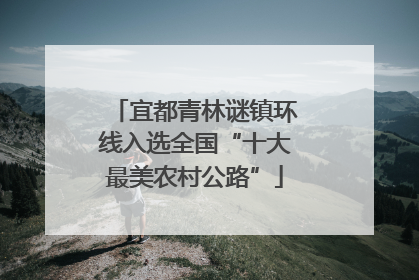 宜都青林谜镇环线入选全国“十大最美农村公路”