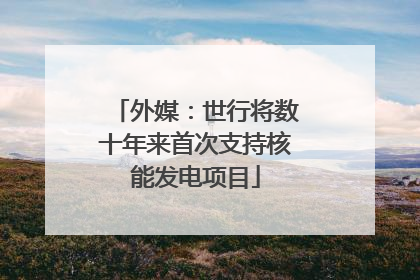 外媒：世行将数十年来首次支持核能发电项目