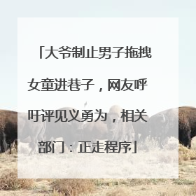 大爷制止男子拖拽女童进巷子，网友呼吁评见义勇为，相关部门：正走程序