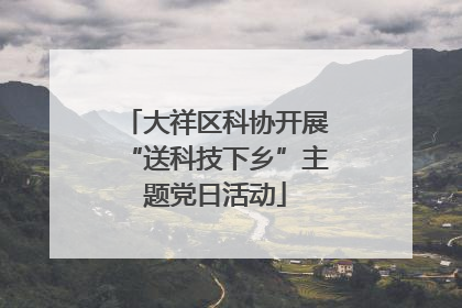 大祥区科协开展“送科技下乡”主题党日活动