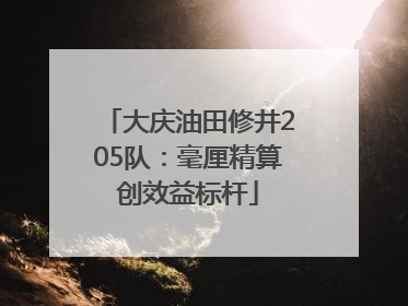 大庆油田修井205队：毫厘精算创效益标杆