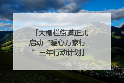 大栅栏街道正式启动“暖心万家行”三年行动计划