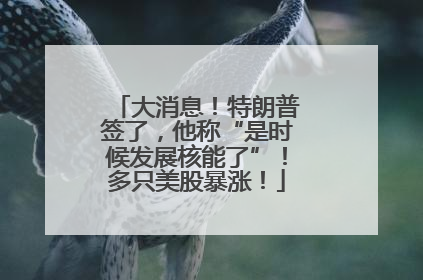 大消息！特朗普签了，他称“是时候发展核能了”！多只美股暴涨！