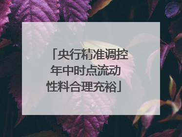 央行精准调控 年中时点流动性料合理充裕