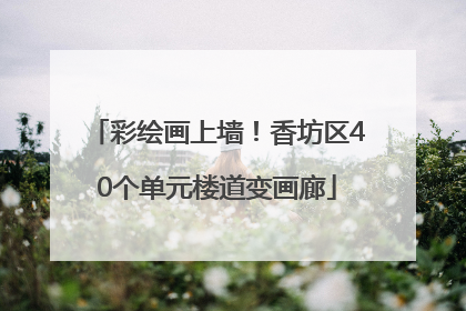 彩绘画上墙！香坊区40个单元楼道变画廊