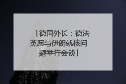 德国外长：德法英愿与伊朗就核问题举行会谈