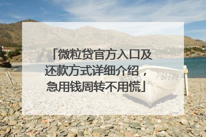 微粒贷官方入口及还款方式详细介绍，急用钱周转不用慌