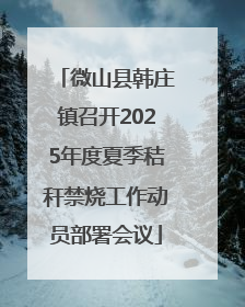 微山县韩庄镇召开2025年度夏季秸秆禁烧工作动员部署会议