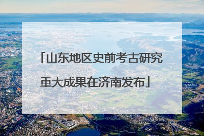 山东地区史前考古研究重大成果在济南发布