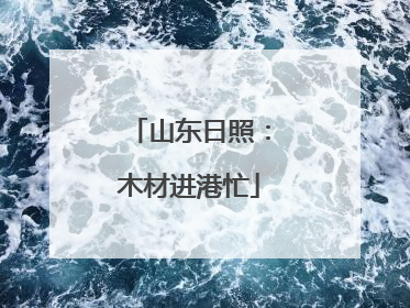 山东日照：木材进港忙